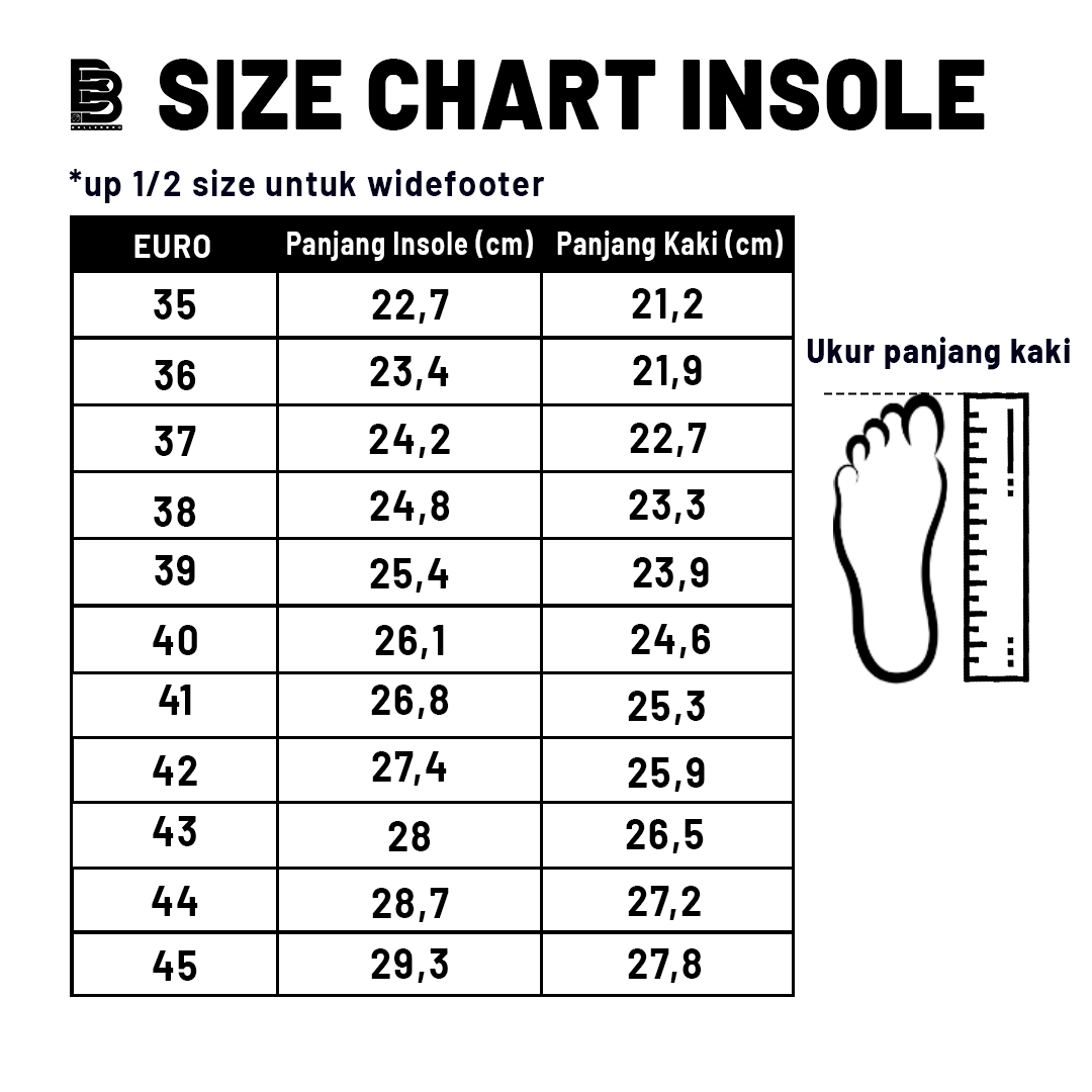 INSOLE SEPATU BASKET BALLERBRO | INSOLE SEPATU OLAHRAGA SIZE 35-45